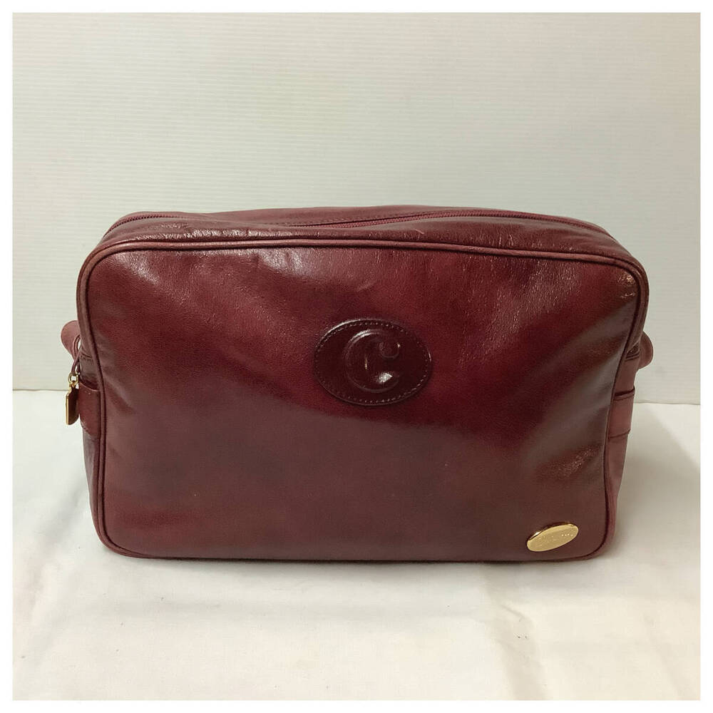 CARVEN leather shoulder bag Burgundy Red